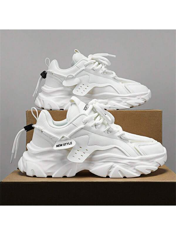 GNVA Zapatos deportivos de moda casual de invierno para hombres con suela antide