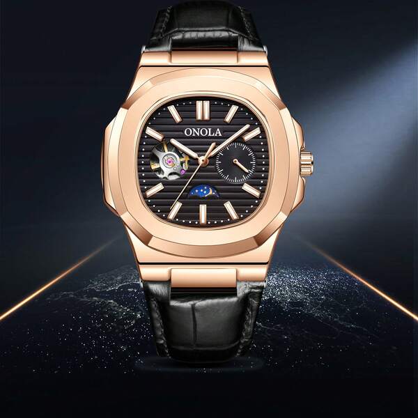 Reloj automático mecánico de hombre de estilo simple y de moda ONOLA 3855, con d