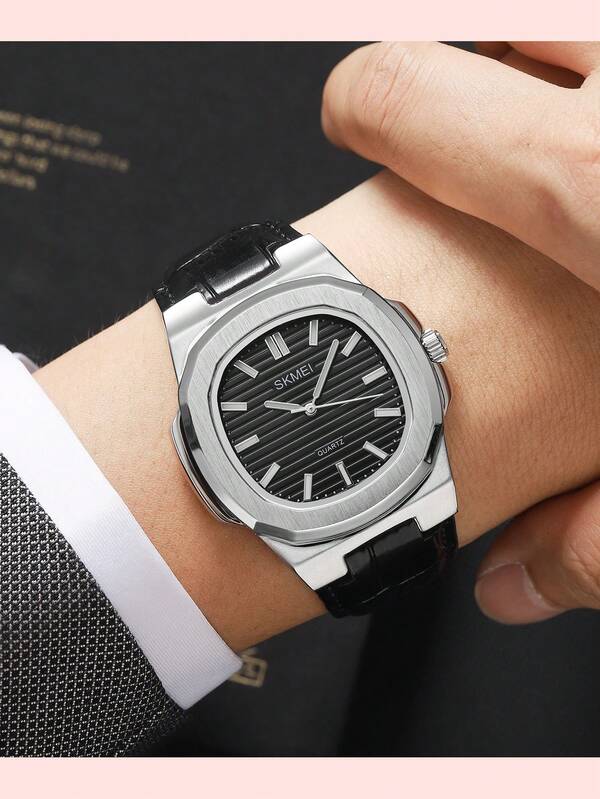 Reloj de pulsera cuadrado de cuarzo impermeable 